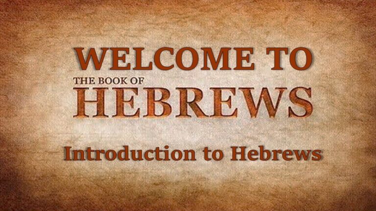 Introduction to Hebrews